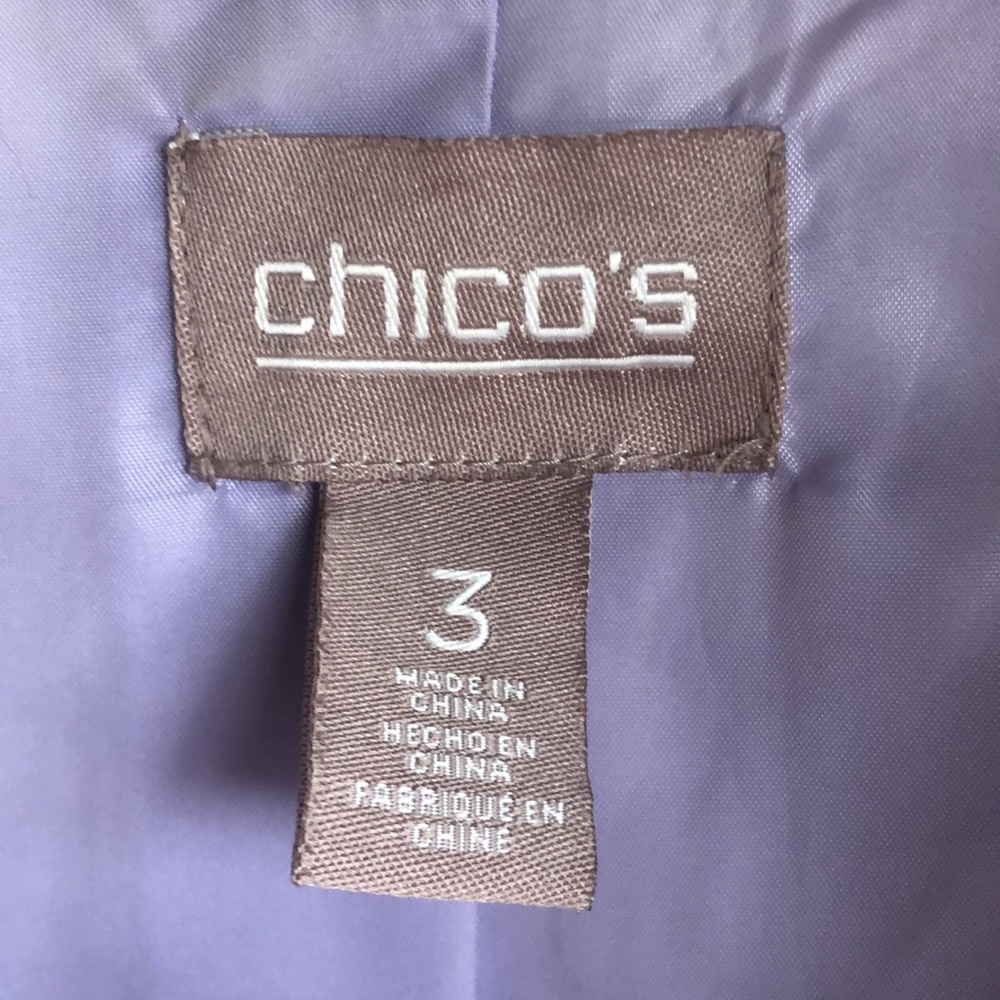 Chico's size 3 Lavender and Tan Quilted Jacket - Picture 5 of 7